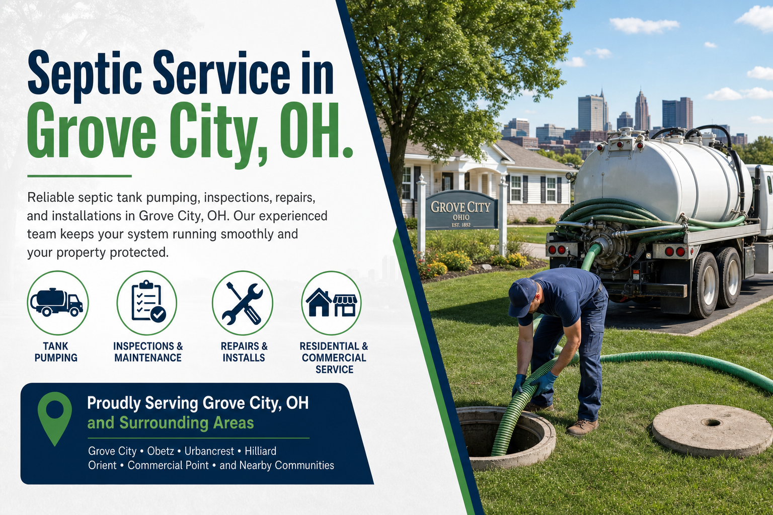Septic Service in Grove City OH from Septic Service Co.