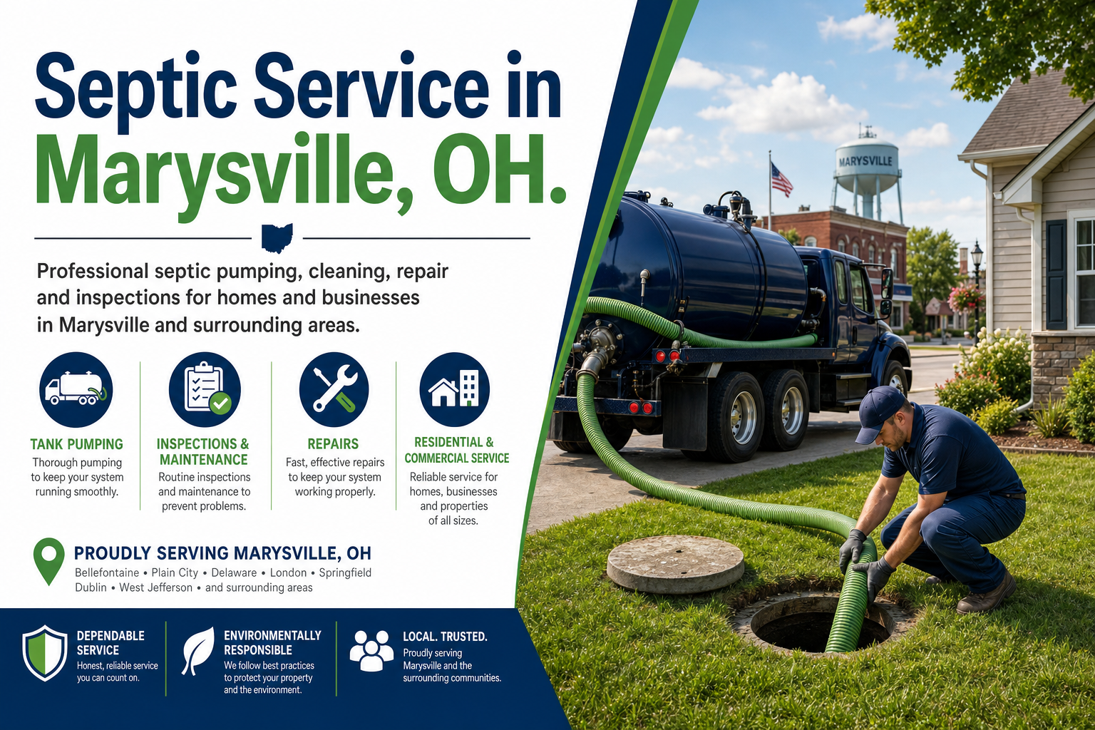 Septic Service in Marysville OH from Septic Service Co.