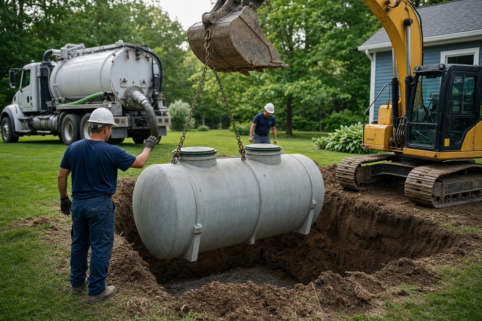 Local septic tank replacement information and service options